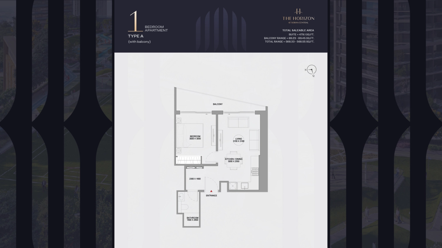1 BR - Type A